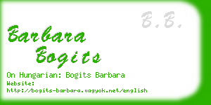 barbara bogits business card